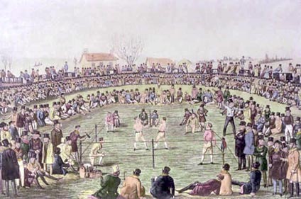 A huge bout that drew the attention of many hundreds of spectators to the Spitalsfield grass.